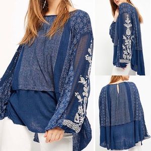 Free People Indigo Dreams Tunic